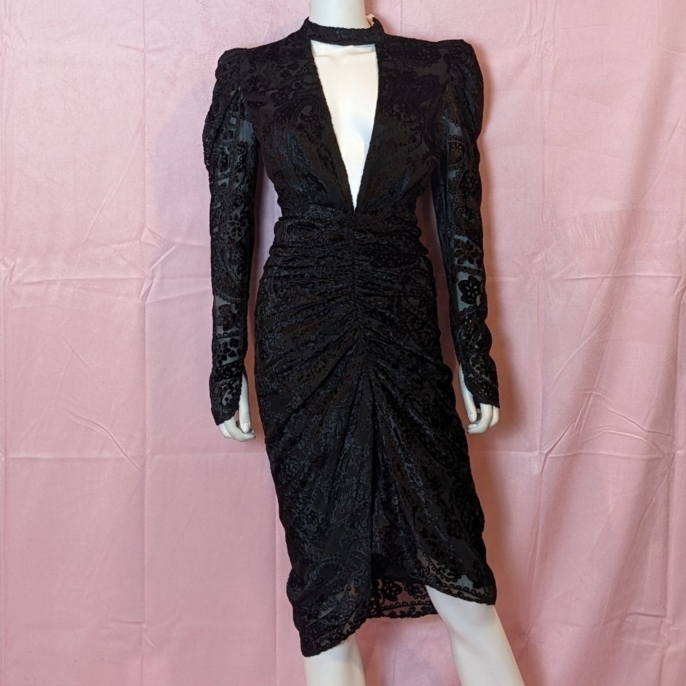 Rococo Sand Sade Midi Dress in Black size XS